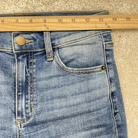 Altar'd State Jeans Womens 26 Blue High Rise Distressed Straight Raw Hem Denim - Picture 6 of 11